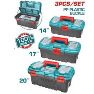 TOTAL 3PCS PLASTIC TOOL BOX SET